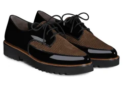 Pepita Pattern Lace Up